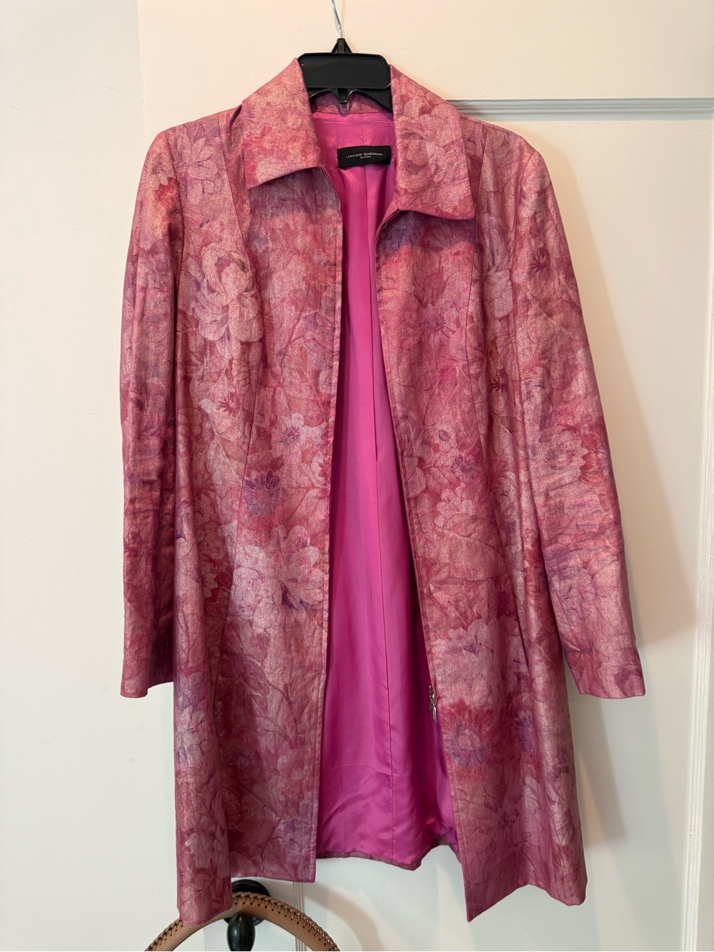 Floral Pink Trench Coat — Women's Lightweight Floral Trench